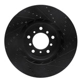 R1 Concepts 01-06 BMW M3 Right Front Drilled & Slotted Black Brake Rotor by R1 Concepts RNC-633-31055D
