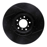 R1 Concepts 00-03 BMW M5 Right Front Drilled & Slotted Black Brake Rotor by R1 Concepts RNC-633-31057D