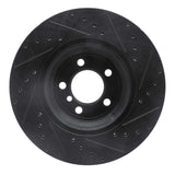 R1 Concepts 02-08 BMW 745LI Front Left Drilled & Slotted Black Brake Rotor by R1 Concepts RNC-633-31058L