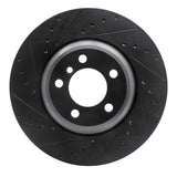R1 Concepts 02-08 BMW 745LI Front Left Drilled & Slotted Black Brake Rotor by R1 Concepts RNC-633-31058L