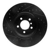 R1 Concepts 02-05 BMW 745LI Rear Right Drilled & Slotted Black Brake Rotor by R1 Concepts RNC-633-31059R