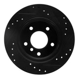 R1 Concepts 03-06 BMW Z4 Rear Left Drilled & Slotted Black Brake Rotor by R1 Concepts RNC-633-31060L