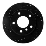 R1 Concepts 03-06 BMW Z4 Rear Left Drilled & Slotted Black Brake Rotor by R1 Concepts RNC-633-31060L