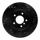 R1 Concepts 03-08 BMW Z4 Rear Left Drilled & Slotted Black Brake Rotor by R1 Concepts RNC-633-31061L