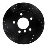 R1 Concepts 03-08 BMW Z4 Rear Left Drilled & Slotted Black Brake Rotor by R1 Concepts RNC-633-31061L