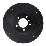 R1 Concepts 04-10 BMW 528I xDrive Front Right Drilled & Slotted Black Brake Rotor by R1 Concepts RNC-633-31062R