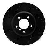 R1 Concepts 04-10 BMW 550I Front Left Drilled & Slotted Black Brake Rotor by R1 Concepts RNC-633-31063L