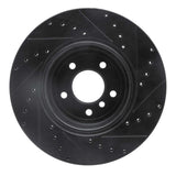 R1 Concepts 04-10 BMW 535I Rear Left Drilled & Slotted Black Brake Rotor by R1 Concepts RNC-633-31064L