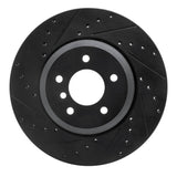 R1 Concepts 04-10 BMW 535I Rear Left Drilled & Slotted Black Brake Rotor by R1 Concepts RNC-633-31064L