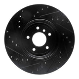 R1 Concepts 04-10 BMW 650I Convertible Rear Right Drilled & Slotted Black Brake Rotor by R1 Concepts RNC-633-31064R