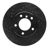 R1 Concepts 04-10 BMW 525i (Mexico) Front Left Drilled & Slotted Black Brake Rotor by R1 Concepts RNC-633-31065L