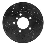 R1 Concepts 06-13 BMW 125i (Mexico) Front Left Drilled & Slotted Black Brake Rotor by R1 Concepts RNC-633-31067L