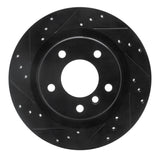 R1 Concepts 06-13 BMW 325I Rear Left Drilled & Slotted Black Brake Rotor by R1 Concepts RNC-633-31068L