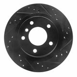 R1 Concepts 06-13 BMW 325I Rear Right Drilled & Slotted Black Brake Rotor by R1 Concepts RNC-633-31068R