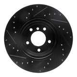 R1 Concepts 06-12 BMW 330XI Front Right Drilled & Slotted Black Brake Rotor by R1 Concepts RNC-633-31069R