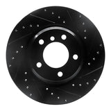 R1 Concepts 06-12 BMW 330XI Front Right Drilled & Slotted Black Brake Rotor by R1 Concepts RNC-633-31069R