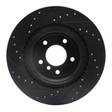 R1 Concepts 06-15 BMW 335XI Rear Right Drilled & Slotted Black Brake Rotor by R1 Concepts RNC-633-31070R