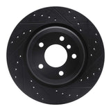 R1 Concepts 06-15 BMW 335XI Rear Right Drilled & Slotted Black Brake Rotor by R1 Concepts RNC-633-31070R