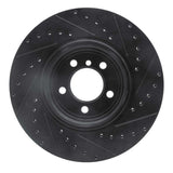 R1 Concepts 05-08 BMW 760I Rear Left Drilled & Slotted Black Brake Rotor by R1 Concepts RNC-633-31076L