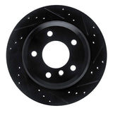 R1 Concepts 06-15 BMW X1 Rear Right Drilled & Slotted Black Brake Rotor by R1 Concepts RNC-633-31081R