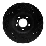 R1 Concepts 07-15 BMW 335I xDrive Front Left Drilled & Slotted Black Brake Rotor by R1 Concepts RNC-633-31082L