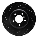 R1 Concepts 07-15 BMW 335I xDrive Front Left Drilled & Slotted Black Brake Rotor by R1 Concepts RNC-633-31082L