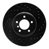 R1 Concepts 07-15 BMW 335I Front Right Drilled & Slotted Black Brake Rotor by R1 Concepts RNC-633-31082R