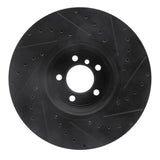 R1 Concepts 07-08 BMW ALPINA B7 Front Left Drilled & Slotted Black Brake Rotor by R1 Concepts RNC-633-31083L