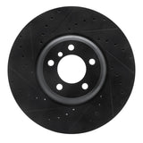 R1 Concepts 07-08 BMW ALPINA B7 Front Left Drilled & Slotted Black Brake Rotor by R1 Concepts RNC-633-31083L