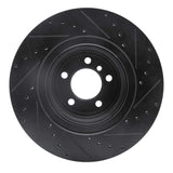 R1 Concepts 07-08 BMW ALPINA B7 Rear Left Drilled & Slotted Black Brake Rotor by R1 Concepts RNC-633-31084L
