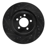 R1 Concepts 07-08 BMW ALPINA B7 Rear Left Drilled & Slotted Black Brake Rotor by R1 Concepts RNC-633-31084L