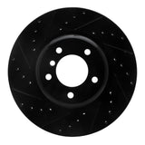 R1 Concepts 06-13 BMW 135I Front Left Drilled & Slotted Black Brake Rotor by R1 Concepts RNC-633-31085L