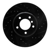 R1 Concepts 06-13 BMW 135IS Front Right Drilled & Slotted Black Brake Rotor by R1 Concepts RNC-633-31085R
