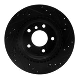 R1 Concepts 08-13 BMW 128I Rear Left Drilled & Slotted Black Brake Rotor by R1 Concepts RNC-633-31088L