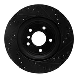 R1 Concepts 08-13 BMW 135I Rear Left Drilled & Slotted Black Brake Rotor by R1 Concepts RNC-633-31090L