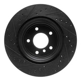R1 Concepts 08-13 BMW 135IS Rear Right Drilled & Slotted Black Brake Rotor by R1 Concepts RNC-633-31090R
