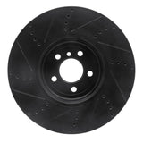 R1 Concepts 09-17 BMW 550I GT Right Front Drilled & Slotted Black Brake Rotor by R1 Concepts RNC-633-31093D
