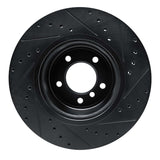 R1 Concepts 09-16 BMW Z4 Front Left Drilled & Slotted Black Brake Rotor by R1 Concepts RNC-633-31096L