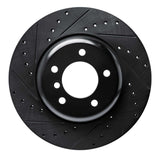 R1 Concepts 09-16 BMW Z4 Front Left Drilled & Slotted Black Brake Rotor by R1 Concepts RNC-633-31096L