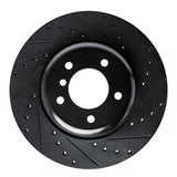 R1 Concepts 09-16 BMW Z4 Front Right Drilled & Slotted Black Brake Rotor by R1 Concepts RNC-633-31096R