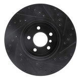 R1 Concepts 11-19 BMW 640I Gran Coupe Front Left Drilled & Slotted Black Brake Rotor by R1 Concepts RNC-633-31097L
