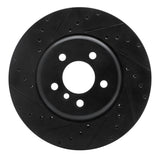R1 Concepts 11-19 BMW 640I Gran Coupe Front Left Drilled & Slotted Black Brake Rotor by R1 Concepts RNC-633-31097L
