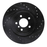 R1 Concepts 11-16 BMW 535I Rear Left Drilled & Slotted Black Brake Rotor by R1 Concepts RNC-633-31104L