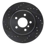 R1 Concepts 11-16 BMW 535I Rear Left Drilled & Slotted Black Brake Rotor by R1 Concepts RNC-633-31104L