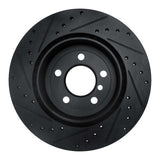 R1 Concepts 11-16 BMW 535I Rear Right Drilled & Slotted Black Brake Rotor by R1 Concepts RNC-633-31104R