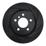 R1 Concepts 11-16 BMW 535I Rear Right Drilled & Slotted Black Brake Rotor by R1 Concepts RNC-633-31104R