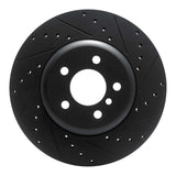 R1 Concepts 10-19 BMW 535I GT xDrive Rear Right Drilled & Slotted Black Brake Rotor by R1 Concepts RNC-633-31106R