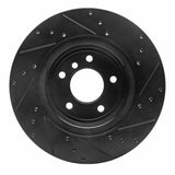R1 Concepts 11-16 BMW Z4 Rear Left Drilled & Slotted Black Brake Rotor by R1 Concepts RNC-633-31107L