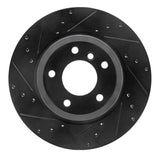 R1 Concepts 11-16 BMW Z4 Rear Left Drilled & Slotted Black Brake Rotor by R1 Concepts RNC-633-31107L