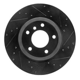 R1 Concepts 11-16 BMW Z4 Rear Right Drilled & Slotted Black Brake Rotor by R1 Concepts RNC-633-31107R